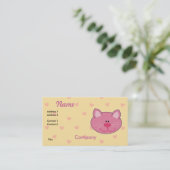 Carte De Visite Joli Chat Rose Mignon (Debout devant)