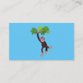 Carte De Visite Joli chimpanzé dans la jungle suspendu dessin anim (Dos)