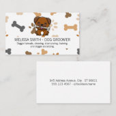 Carte De Visite Joli chiot | Empreintes de pattes osseux (Devant / Derrière)