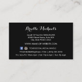 Carte De Visite Joli coiffeur Rouge Poppy Floral Avec Ciseaux (Dos)