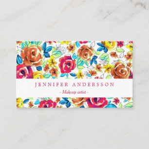 Carte De Visite Joli coloré rose motif vintage