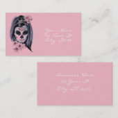 Carte De Visite Joli crâne Thunder_Cove de femme de masque de (Devant / Derrière)