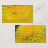 Carte De Visite Joli dandelion de fleur sauvage jaune (Devant / Derrière)