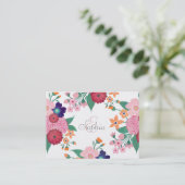 Carte De Visite Joli design de fleurs d'été (Debout devant)