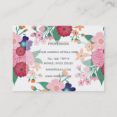 Carte De Visite Joli design de fleurs d'été (Dos)