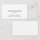 Carte De Visite Joli Design élégant Moderne Plaine Luxe Chic (Devant / Derrière)