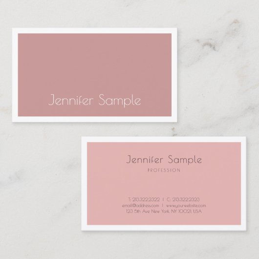 Carte De Visite Joli Design tendance élégant élégant et élégant sa (Devant / Derrière)