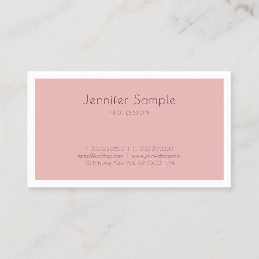 Carte De Visite Joli Design tendance élégant élégant et élégant sa (Dos)