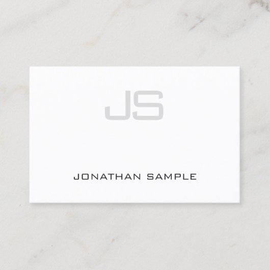 Carte De Visite Joli Élégant Monogramme Professionnel Clear Plain (Devant)