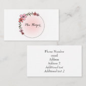 Carte De Visite Joli et professionnel personnalisé (Devant / Derrière)