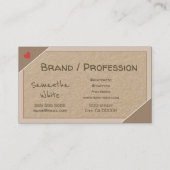 Carte De Visite Joli Fabriqué À La Main Avec Carburant Artisanal B (Dos)