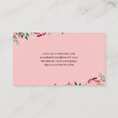 Carte De Visite Joli Fleurs sauvages de Boho Rose (Dos)