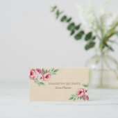 Carte De Visite Joli Floral Rustique Elégant Aquarelle (Debout devant)