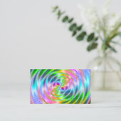 Carte De Visite Joli Fractalscope rose et pastel (Debout devant)