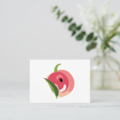 Carte De Visite Joli Fruit de Pêche (Debout devant)