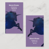 Carte De Visite Joli Galaxy Stars Unicorn (Devant / Derrière)