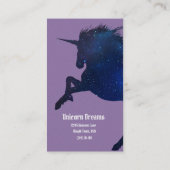 Carte De Visite Joli Galaxy Stars Unicorn (Dos)
