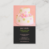 Carte De Visite Joli gâteau mariage rose (Dos)