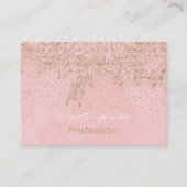Carte De Visite Joli Gold Floral Doodles & confetti Rose Design (Devant)