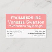 Carte De Visite Joli Hérisson. Ça va être bon Inspirationnel (Dos)