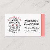 Carte De Visite Joli Hérisson. Ça va être bon Inspirationnel (Devant)