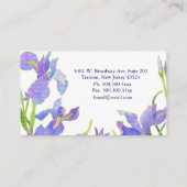 Carte De Visite Joli Iris fleuriste professionnel (Dos)