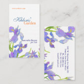 Carte De Visite Joli Iris fleuriste professionnel (Devant / Derrière)