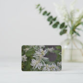 Carte De Visite Joli Jardin de Fleurs Blanches Fleuries (Debout devant)