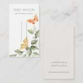 Carte De Visite Joli Jardin Papillons Papillons de poche Écran Cli (Devant / Derrière)