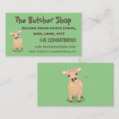 Carte De Visite Joli joli maillot de vache et dessin de fleurs (Devant / Derrière)