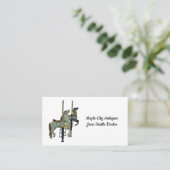 Carte De Visite Joli Joyeux Parcours Carrousel Chevaux (Debout devant)