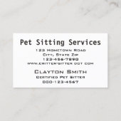 Carte De Visite Joli Labrador Retriever Photographie Soins aux ani (Dos)