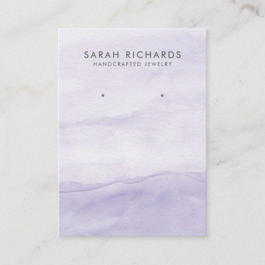 Carte De Visite Joli Lavande Purple Aquarelle Écran (Devant)