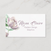 Carte De Visite Joli Lavender Peony Bloom (Devant)