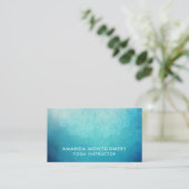 Carte De Visite Joli Mandala bleu Abstrait (Debout devant)