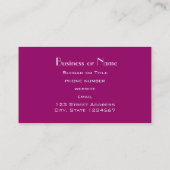 Carte De Visite Joli Mandala rose et violet (Dos)