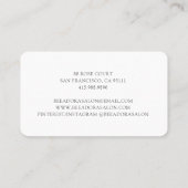 Carte De Visite Joli Miel Bee Bee Bee Bee Et Coiffeur Salon (Dos)