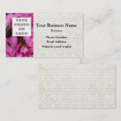 Carte De Visite Joli modèle photo fleuri rose (Devant / Derrière)