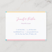 Carte De Visite Joli moderne nom manuscrit simple Modèle (Dos)