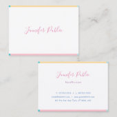 Carte De Visite Joli moderne nom manuscrit simple Modèle (Devant / Derrière)