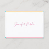 Carte De Visite Joli moderne nom manuscrit simple Modèle (Devant)