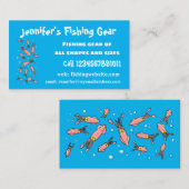 Carte De Visite Joli motif caricature de calmar rose (Devant / Derrière)