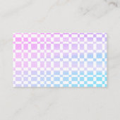 Carte De Visite joli motif pastel bleu et violet personnalisé (Dos)