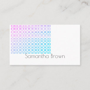 Carte De Visite joli motif pastel bleu et violet personnalisé