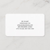 Carte De Visite Joli oiseau bleu et jaune sur une branche Photogra (Dos)