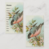 Carte De Visite Joli oiseau Vintage (Devant / Derrière)