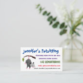 Carte De Visite Joli opossum accroché à la branche dessin animé (Debout devant)