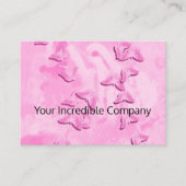 Carte De Visite Joli papillon rose (Devant)