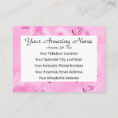 Carte De Visite Joli papillon rose (Dos)