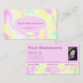 Carte De Visite Joli Pastel Couleur Marbre Marbré Candy Couleurs (Devant / Derrière)